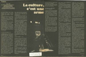 article LA CULTURE, C'EST UNE ARME Le temps des crises 1978