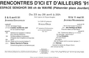 RENCONTRES D'ICI ET D'AILLEURS 1991