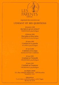 RENCONTRES L'ENFANT ET SES QUESTIONS 1991